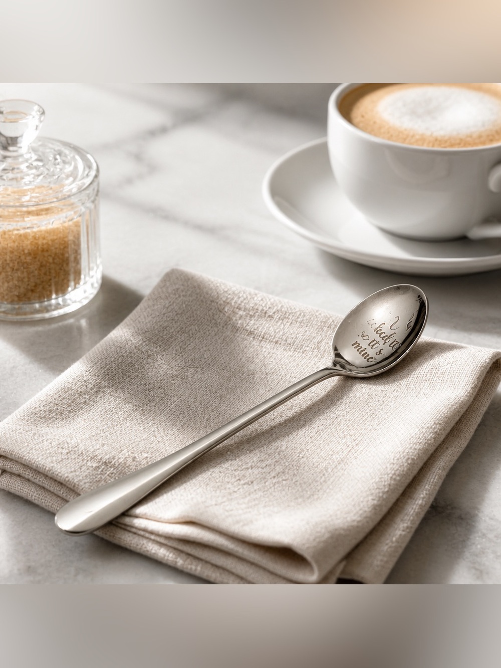 Funny licked it so it’s mine Stainless Steel Coffee Spoon - Silver - novelty
